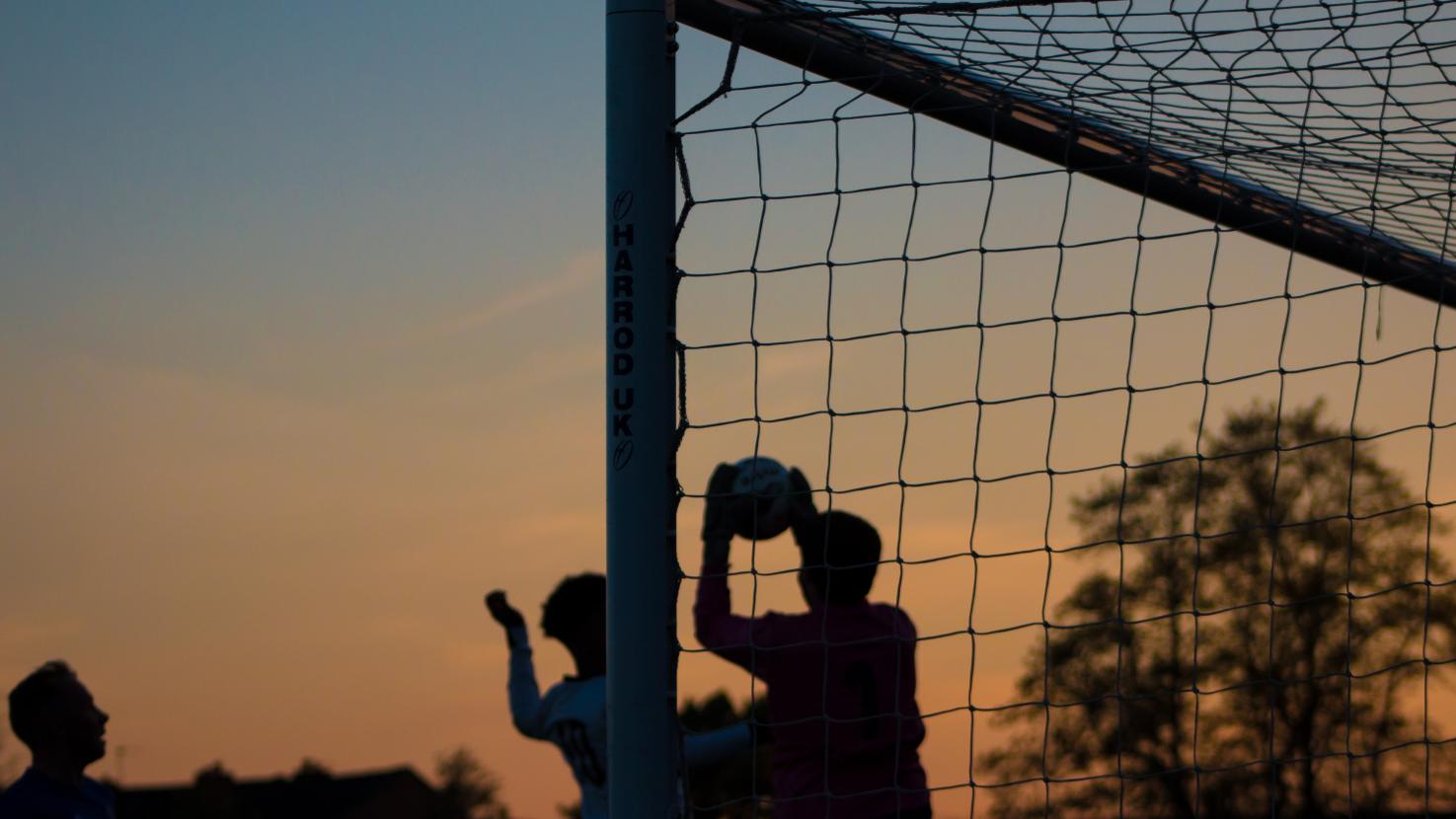 soccer in the sunset