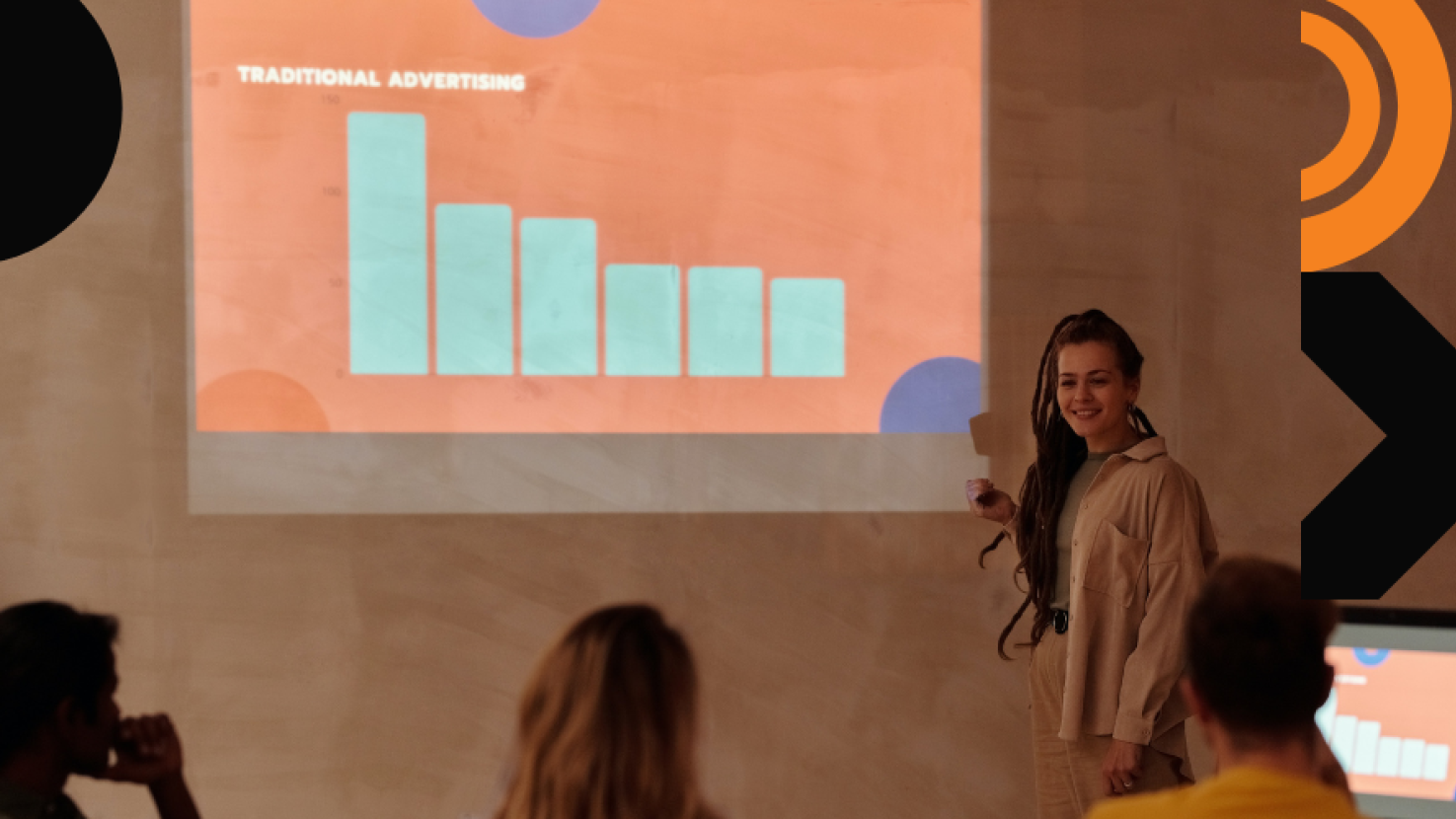 Presentation of data points in a bar graph