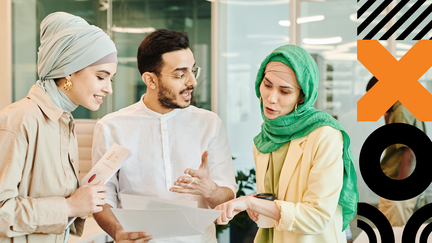 3 people working together in a startup culture