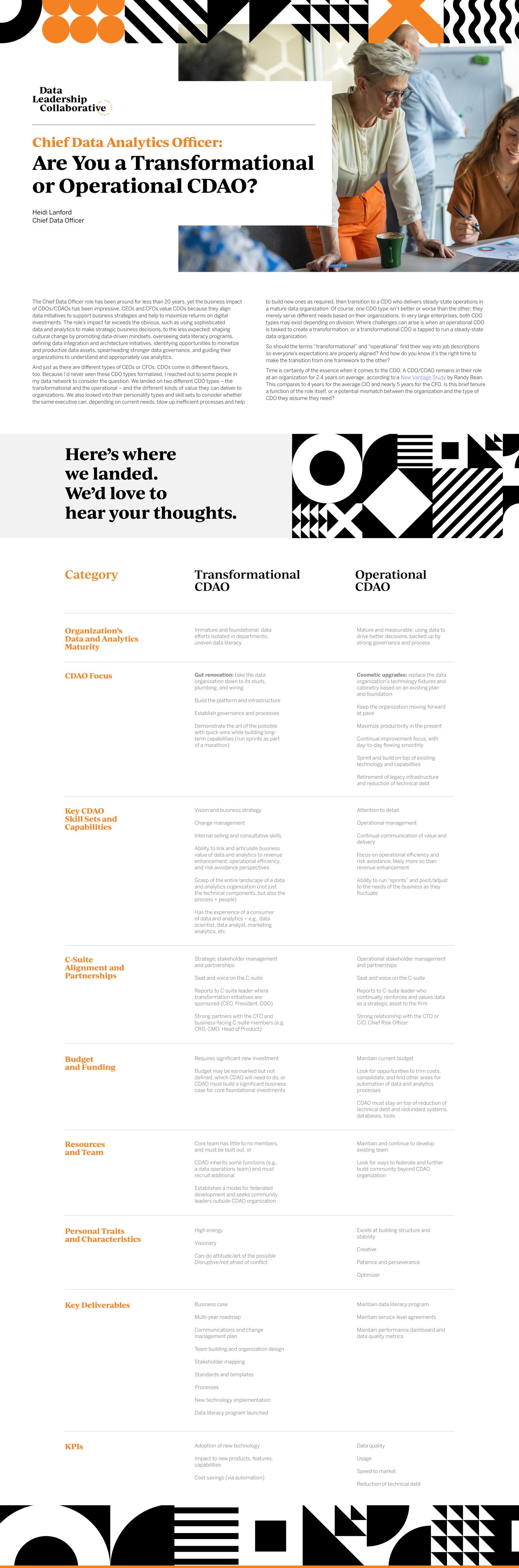 Transformational or Operational CDAO: Which One Are You?